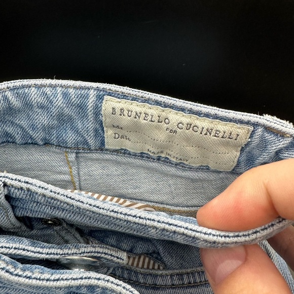 Brunello Cucinelli Light Blue Tapered Denim - Picture 5 of 10